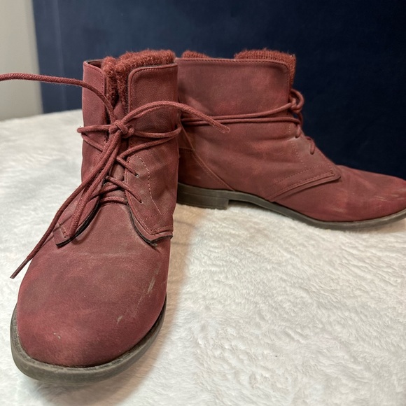 JustFab- Red booties - Picture 2 of 2